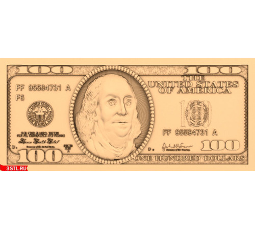 100 долларов | STL - 3D модель для ЧПУ 
