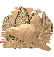 Бобёр | STL - 3D модель для ЧПУ