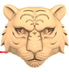 Голова тигра #2 | STL - 3D модель для ЧПУ