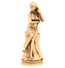 Девушка на пьедестале | STL - 3D модель для ЧПУ
