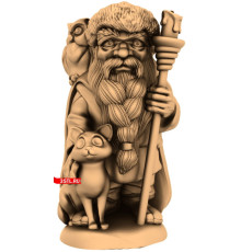 Дед, сова и кошка | STL - 3D модель для ЧПУ