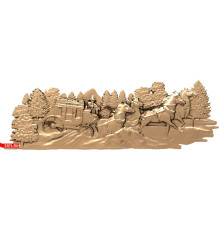 Карета в лесу | STL - 3D модель для ЧПУ