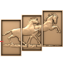 Модульный триптих. Сила и грация | STL - 3D модель для ЧПУ