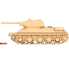 Танк Т34 | STL - 3D модель для ЧПУ