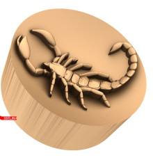 Фишка. Скорпион | STL - 3D модель для ЧПУ